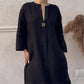 👗כותנה ופשתן נוחים, צבעים אחידים אלגנטיים, מאפשרים לך ללבוש יופי פשוט.