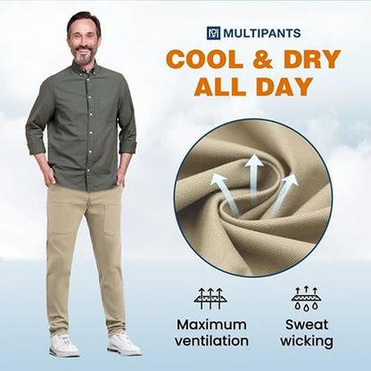 MultiPants - מכנסי מטען עמידים עם מתיחה גבוהה עם ריבוי כיסים