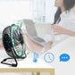 טמפרטורה LED שעון אור מאוורר USB